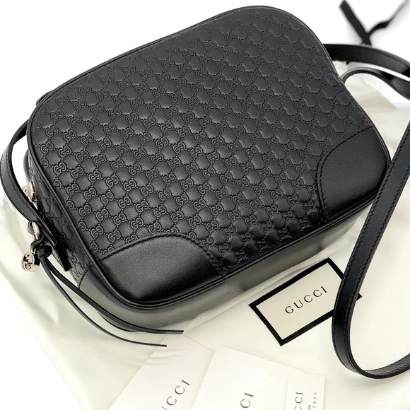 Gucci Handbags - NEW GUCCI Bree Guccissima GG Black Crossbody Bag